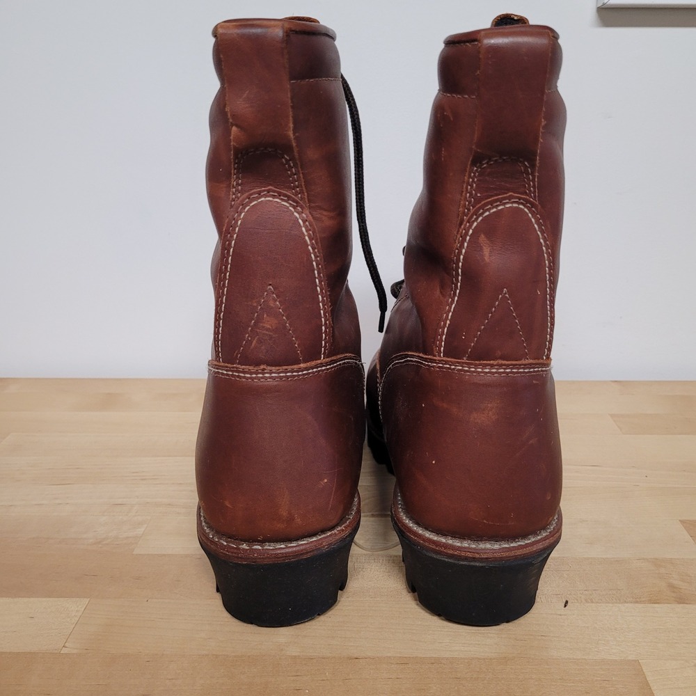 Golden Retriever Work Boots Men 14W Brown Leather Sympatex Vibram Gorpcore 9010 - Picture 5 of 12